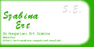 szabina ert business card